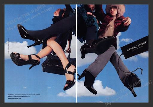 Donald J Pliner 2000s Print Advertisement (2 pages) 2007 Shoes Italy Legs Group Fetch the Paper!