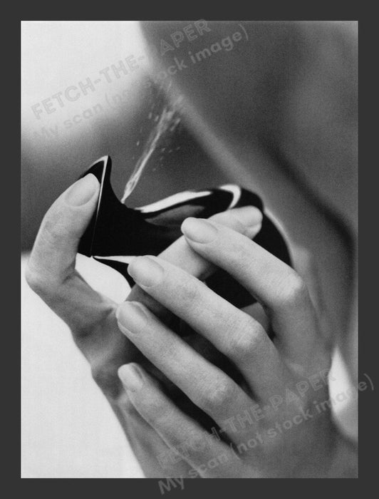 Donna Karan 1990s Print Advertisement Ad 1992 NY Parfum Perfume Photo Spread Fetch the Paper!