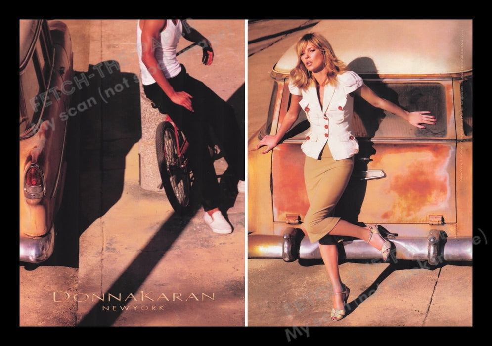 Donna Karan 2000s Print Advertisement (2 pages) 2008 Legs Kate Moss Fetch the Paper!