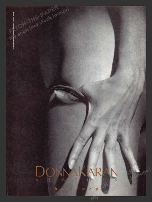 1990 Donna Karan Hosiery Fingers Legs Hips Print Advertisement Ad