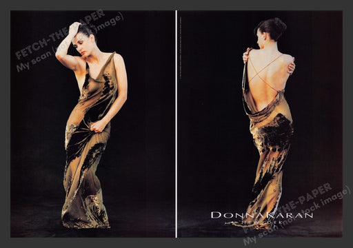 Donna Karan New York Demi Moore 1990s Print Advertisement (2 pgs) 1996 Fetch the Paper!