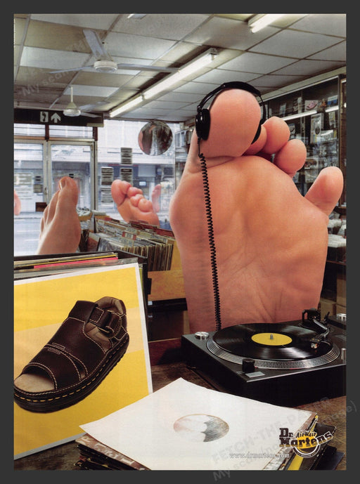 2001 Dr. Martens AirWair Shoes Foot D.J. Print Advertisement Ad.