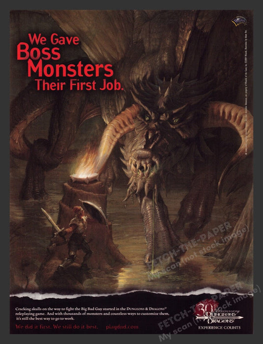 2004 Dungeons & Dragons (D&D) "Boss Monters" Jobs Print Advertisement