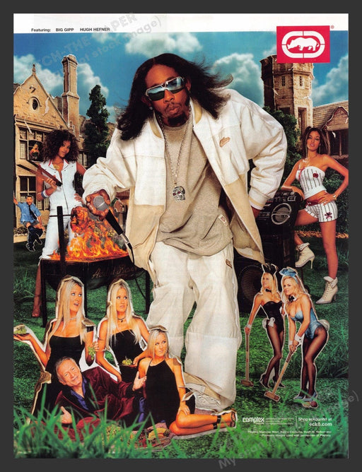 2004 Ecko Unltd. Big Gipp & Hugh Hefner Print Advertisement Ad