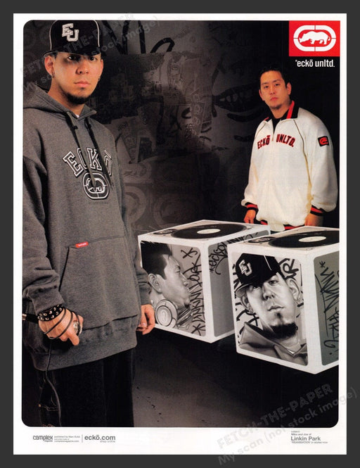 2002 Ecko Unltd. Linkin Park Mike and Joe Print Advertisement Ad
