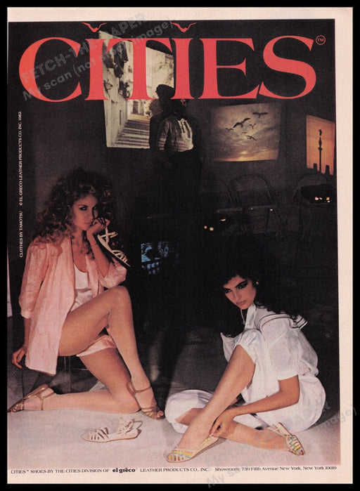 El Greco Cities Shoes 1980s Print Advertisement Ad 1982 Legs Fetch the Paper!