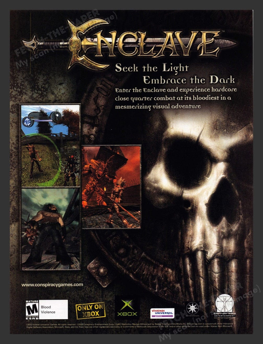 Enclave Video Game 2002 Print Ad - Dark Fantasy Adventure — Fetch-the-Paper