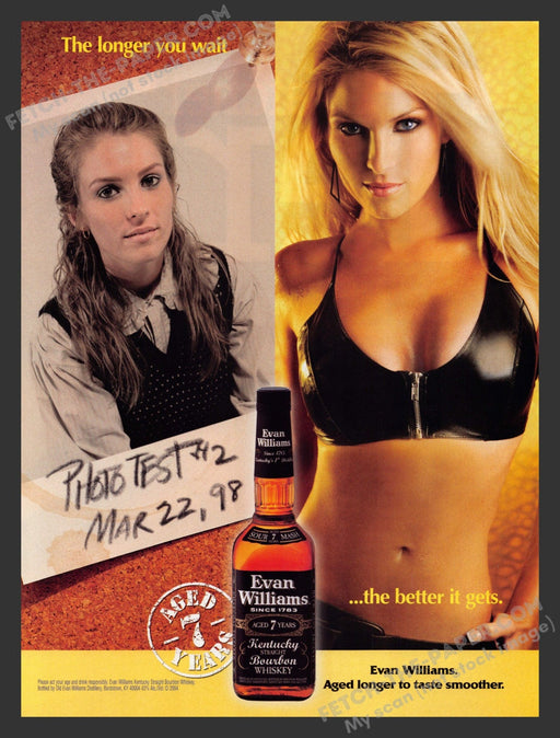 2005 Print Advertisement Evan Williams Aged & Years Gets Better Alcohol Ad.