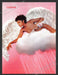 2001 Print Advertisement Evian Water Beverage Angel Raining Cloud Ad.