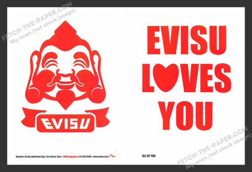 2003 Evisu Clothing Japan "Evisu Loves You"  Print Advertisement (2 Pages).
