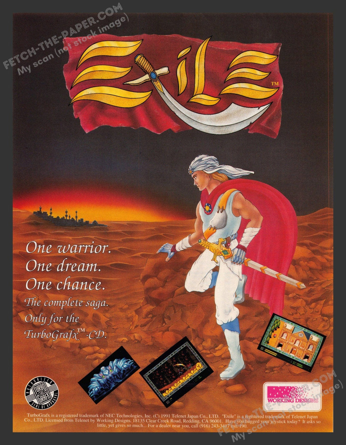Working Designs Exile Turbografx Exile PC TurboGrafx-CD Sega