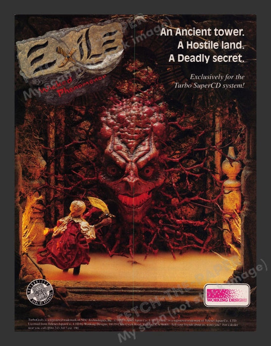 1993 Exile Wicked Phenomenon Video Game Print Advertisement