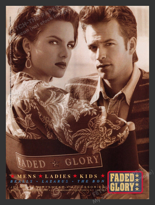 Faded Glory 2000s Print Advertisement Luke Perry Actor Clothing Fetch the Paper!