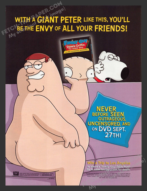 2005 Print Advertisement Family Guy Animated T.V. Show Ad.
