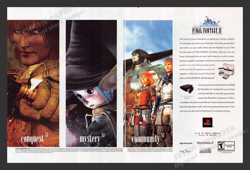 2004 Final Fantasy XI Video Game Print Advertisement (2 Pages)