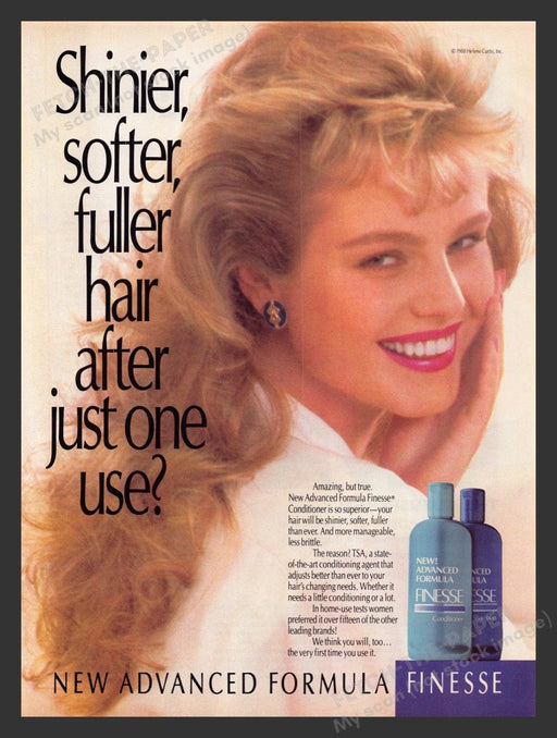 1988 Finesse Advanced Formula Hair Products Print Advertisement Ad