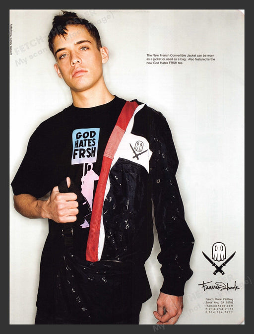 2007 Franco Shade Clothing "God Hates FRSH" Print Advertisement.