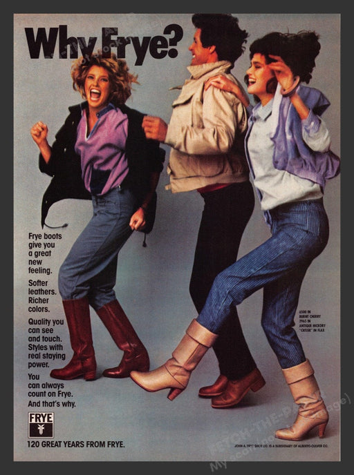 1983 Frye Footwear Boots Women & Men Print Advertisement Ad