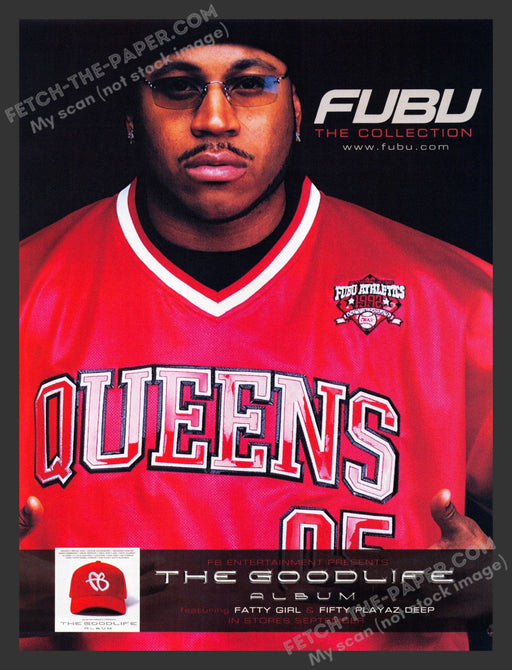 2001 Print Advertisement Fubu The Collection Clothing LL Cool J Musician Ad.