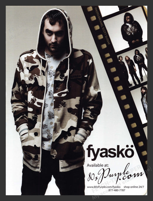 2007 Fyasko Clothing Hoodie Film Strip  Print Advertisement Ad.