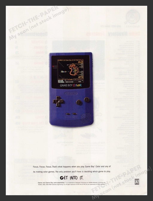 1999 Game Boy Color Purple Video Game Print Advertisement