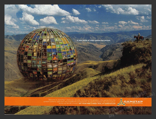 2005 Gametap PC Online Video Games Cowboy Mountains Print Advertisement Ad