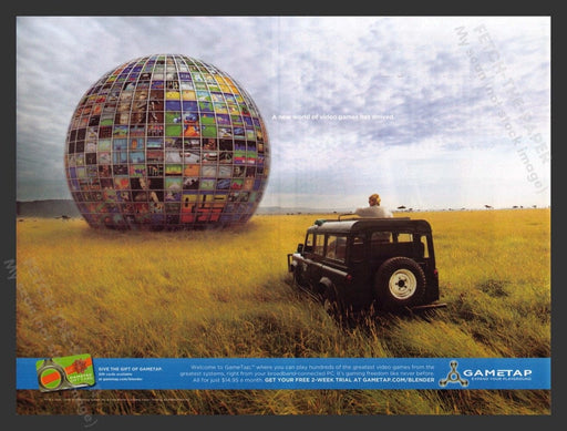 2005 Gametap PC World of Gaming Video Game Print Advertisement