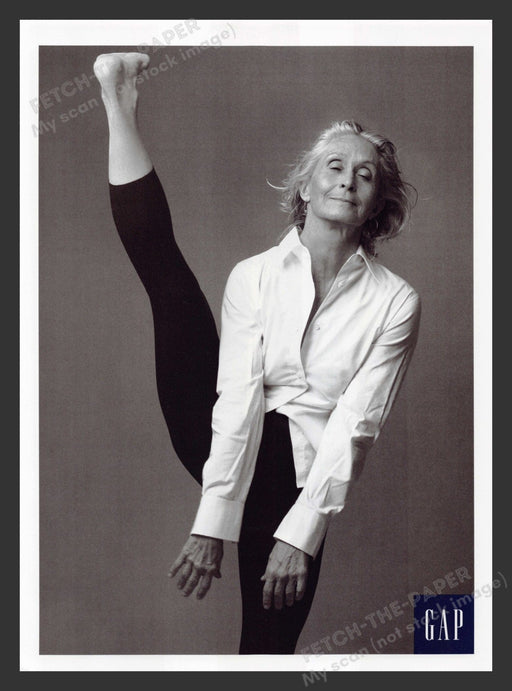 Gap 2000s Print Advertisement 2007 Twyla Tharp Fashion Magazine Snapshot Fetch the Paper!