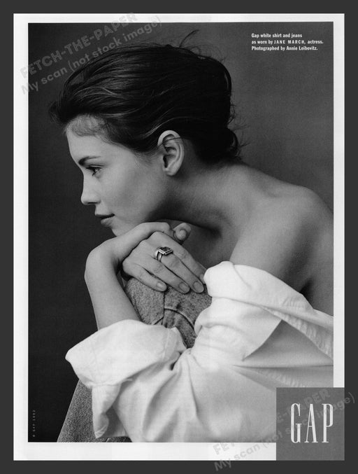 Gap Clothing Beautiful Woman Model 1990s Print Advertisement Ad 1992 Fetch the Paper!