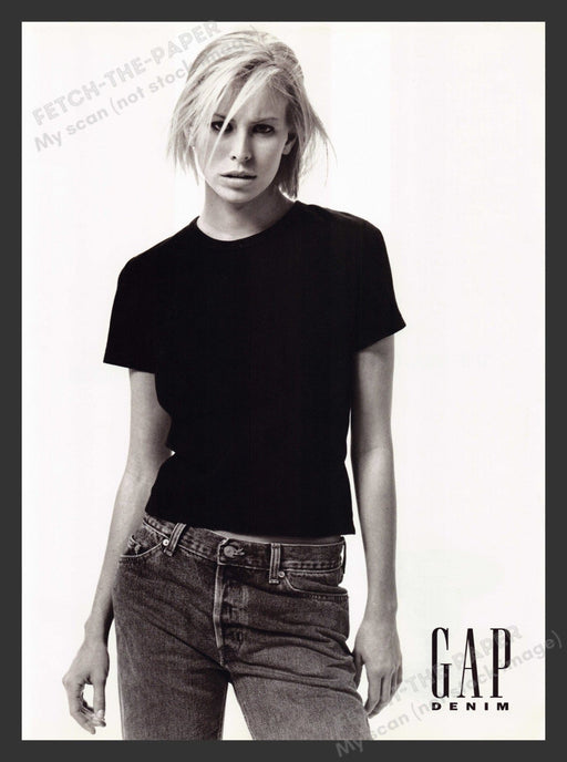 Gap Denim Jeans Niki Taylor Super Model 1990s Print Advertisement 1996 Fetch the Paper!