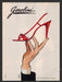 Garolini 1980s Print Advertisement Ad 1983 Shoes Heels Illustration Fetch the Paper!