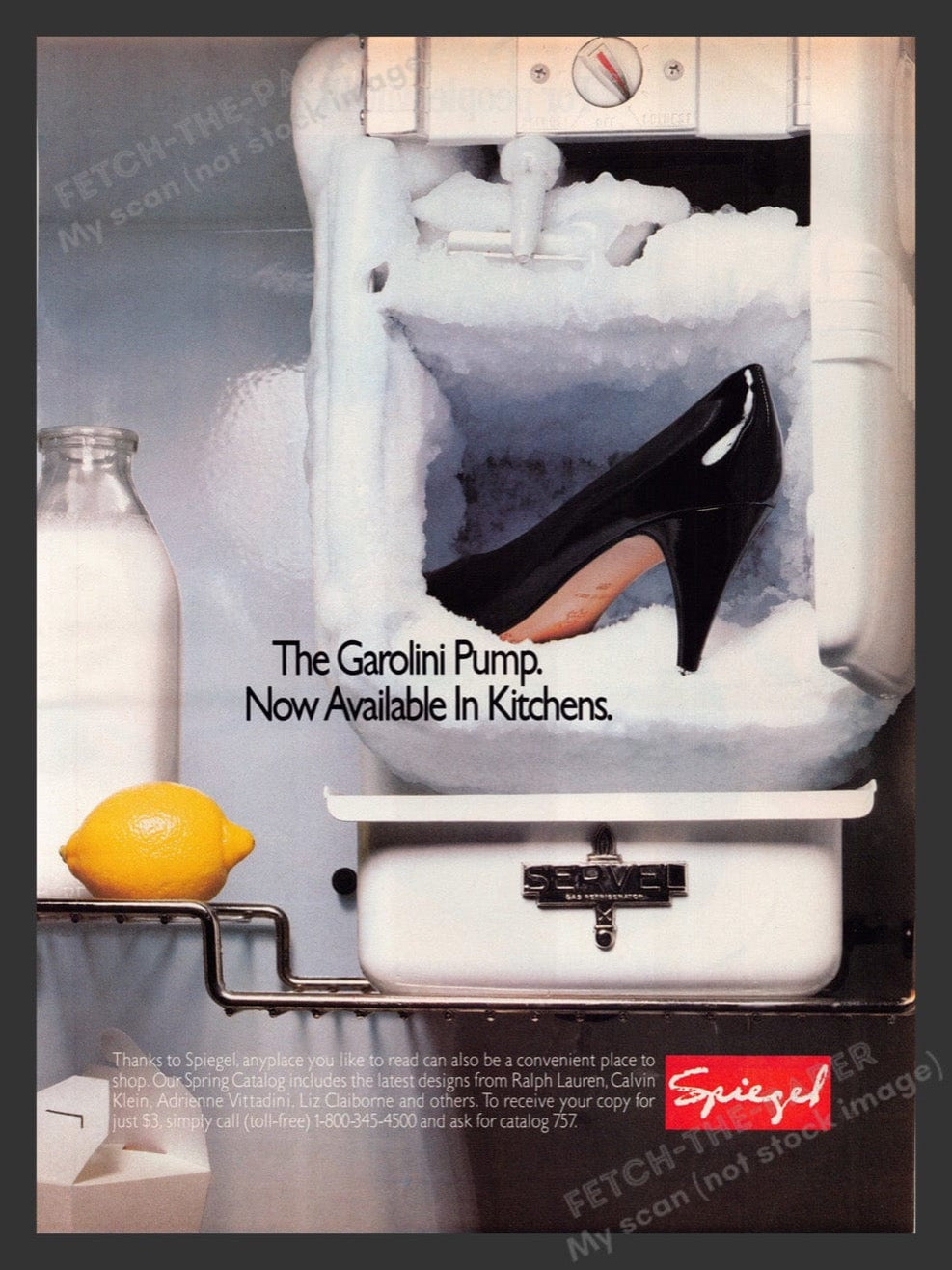 Garolini Pump Shoes in Ice Chest Spiegel Catalog 1980s Print Ad 1988