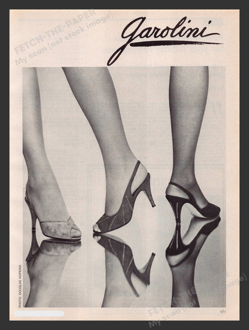 Garolini Shoes Legs Shoes Mirrored Floor 1980s Print Advertisement 1980 Fetch the Paper!