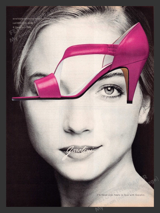 1988 Garolini Women's Shoes Pink Print Advertisement Ad