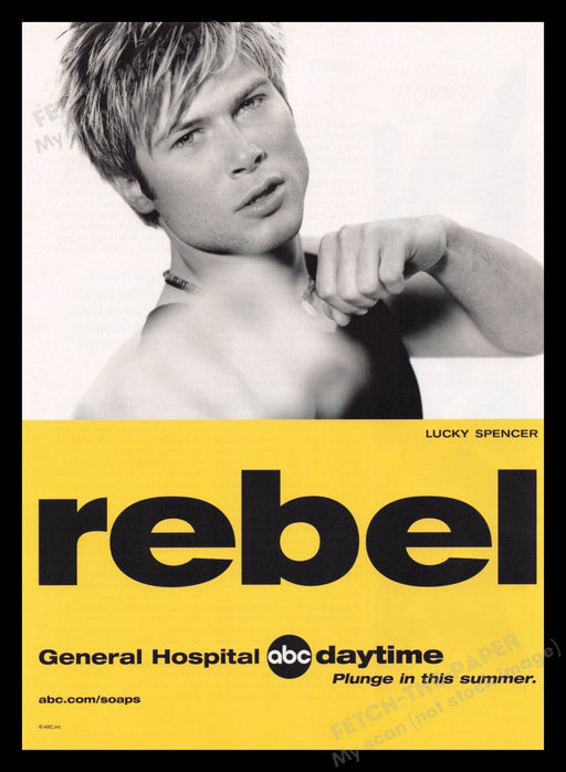 General Hospital 2000s Print Advertisement 2000 Lucky Spencer Jacob Young Fetch the Paper!