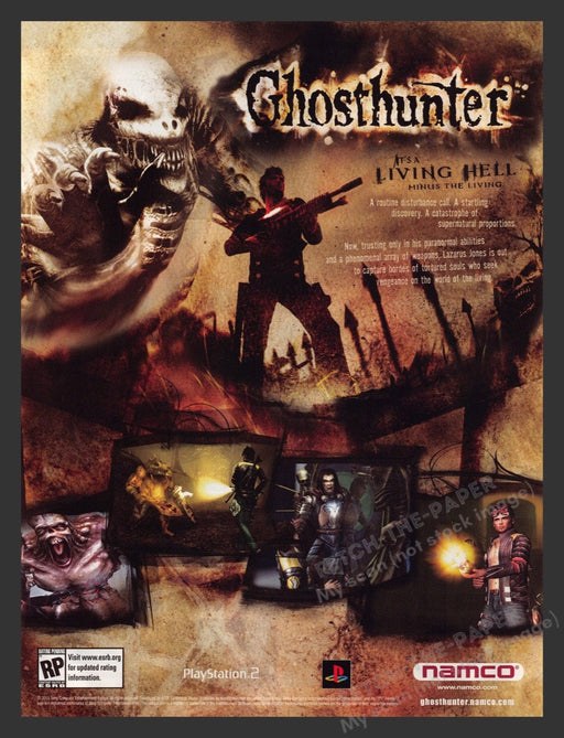 2004 Ghosthunter "Living Hell without the Living" Video Game Print Advertisement