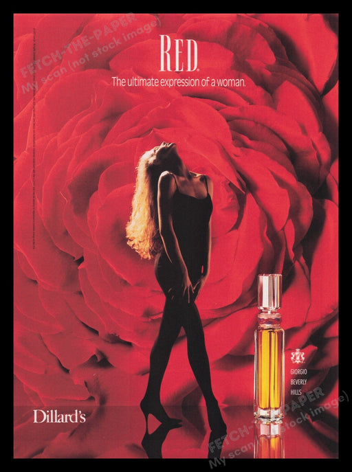Giorgio 1990s Print Advertisement 1993 Perfume "Ultimate Expression of a Woman" Fetch the Paper!