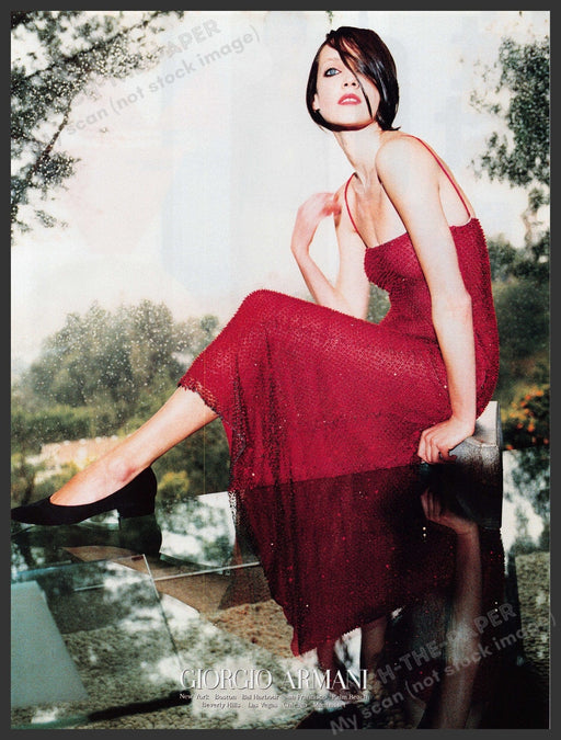 Giorgio Armani Dresses 1990s Print Advertisement Ad 1999 Legs Raining Fetch the Paper!