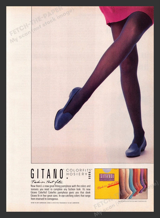 1984 Gitano Colorfits Pantyhose Hosiery Print Advertisement Ad