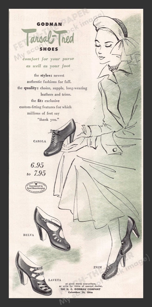 1948 Godman Shoes Tarsal-Tred for Fall Print Advertisement Ad