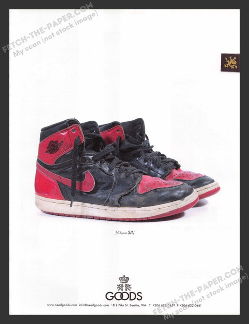 2004 Goods Secondhand Shop Seattle Air Jordans Print Advertisement Ad.