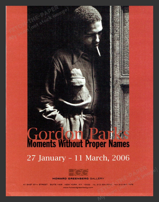 2006 Gordon Parks NYC Art Gallery Show Print Advertisement Ad