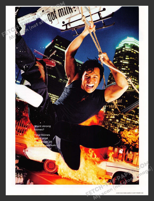 2000 Print Advertisement Got Milk? Beverage Jackie Chan Stuntman Actor Ad.
