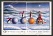 1990 Print Advertisement 2 Page Grand Marnier Liqueur Penguin Holidays Alcohol.