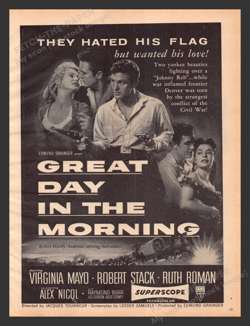 1956 Great Day in the Morning Movie Release Print Advertisement Ad