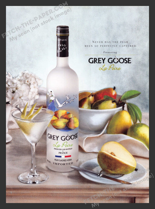 2007 Print Advertisement Grey Goose La Poire Vodka Table Setting Alcohol Ad.