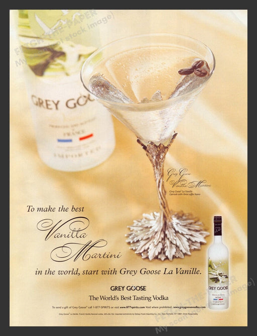 2004 Grey Goose La Vanille Vanilla Print Advertisement Ad