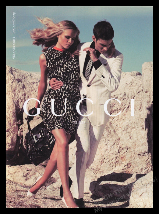 Gucci Fashion 2000s Print Advertisement Ad 2007 Legs Couple Fetch the Paper!