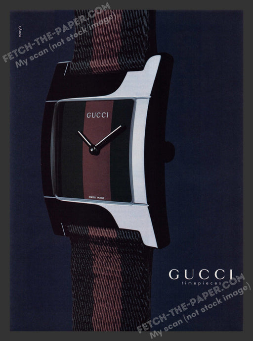1999 Gucci Watches Timepiece Print Advertisement Ad.