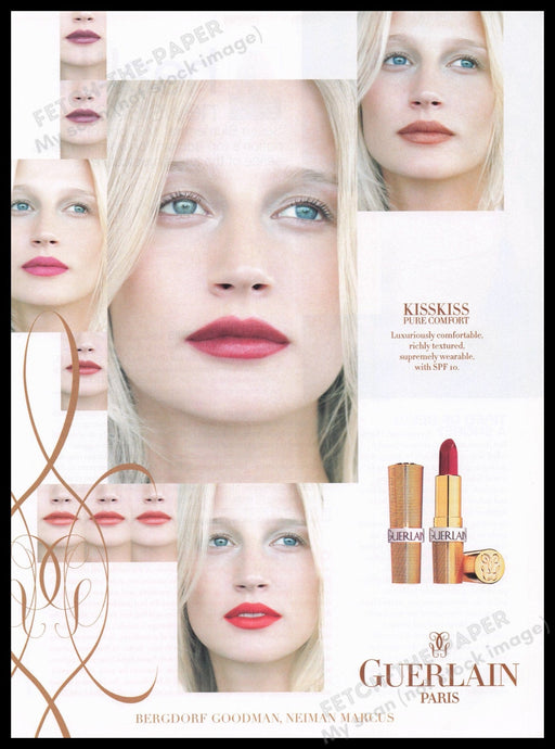 Guerlain Paris 1990s Print Advertisement Ad 1999 Fetch the Paper!